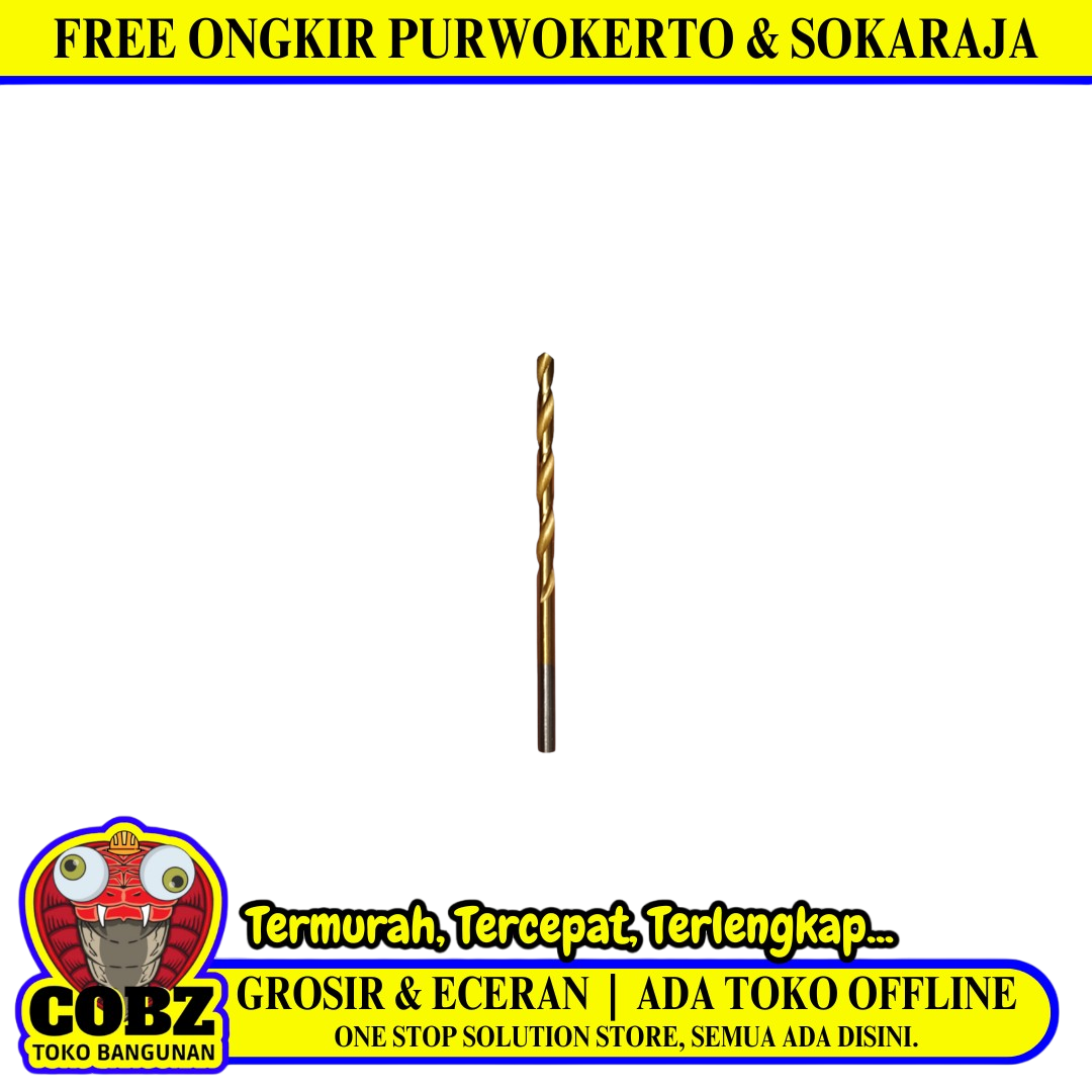 3 MM / IZM Shank Twist Drill Bits Mata Bor Besi Baja Kayu PVC