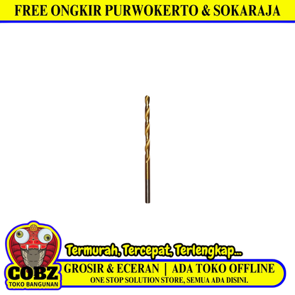 3 MM / IZM Shank Twist Drill Bits Mata Bor Besi Baja Kayu PVC