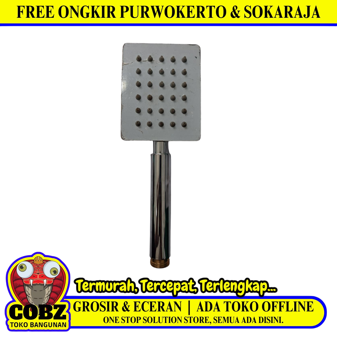 1/2 IN / COBZ 04 Kepala Shower Tangan Kamar Mandi PVC Chrome