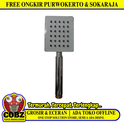 1/2 IN / COBZ 04 Kepala Shower Tangan Kamar Mandi PVC Chrome