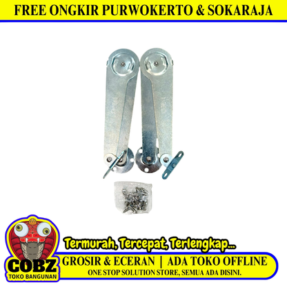 9 IN / COBZ Tangan Gareng Engsel Salon Penahan Jendela Bahan Set