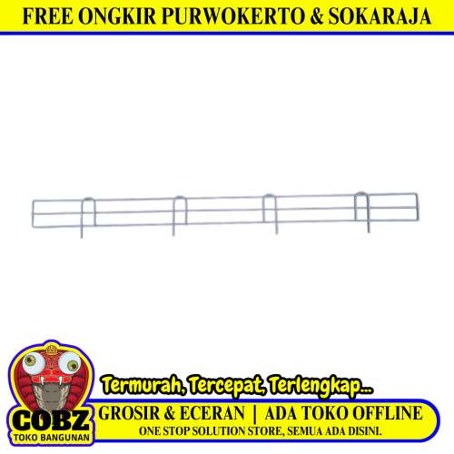 90 CM / TM Hook Double Cantel Rak Gondola Stainless Chrome