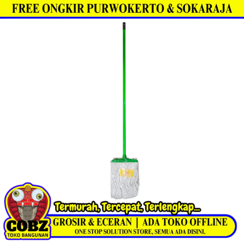 MAHKOTA Alat Pel Lantai Gagang Floor Mop Gagang Pvc