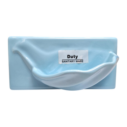 22 CM x 11 CM x 12 CM / DUTY Tempat Sabun Tanam Dinding Keramik Blue