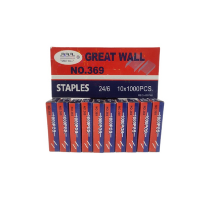 NO. 369 / GREATWALL Isi Stapler Staples Hekter Besar Box Besar