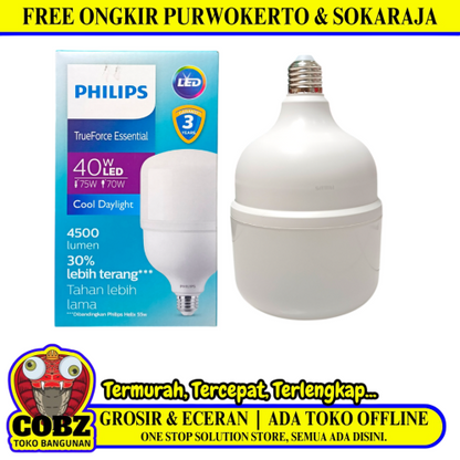 40 WATT / PHILIPS LED Lampu Bohlam Bulb Putih