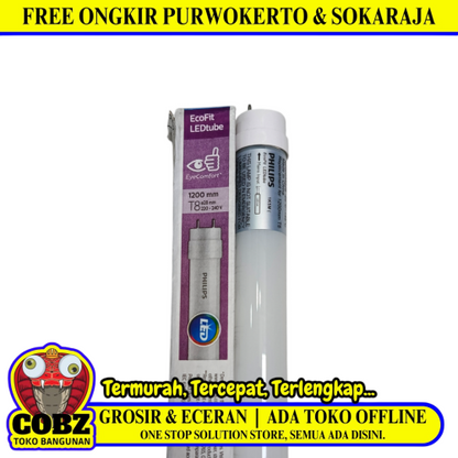 T 8 x 18 WATT x 1200 MM / PHILIPS  Lampu TL Panjang LED Putih