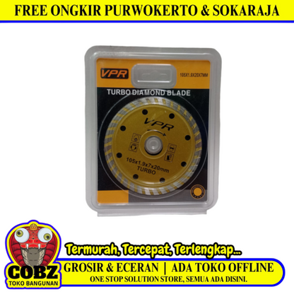 4 IN / VPR Turbo Mata Gerinda Potong Keramik Diamond Cutting Wheel
