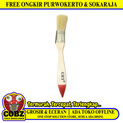 3/4 IN / GRT Kuas Cat Tembok Kayu Besi Air Acyrlic Paint Brush