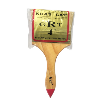 4 IN / GRT Kuas Cat Tembok Kayu Besi Air Acyrlic Paint Brush