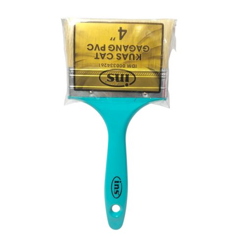 4 IN / INS Kuas Cat Tembok Kayu Besi Air Acyrlic Paint Brush