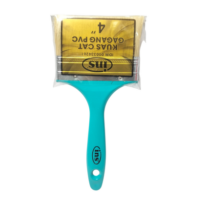 4 IN / INS Kuas Cat Tembok Kayu Besi Air Acyrlic Paint Brush
