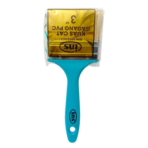 3 IN / INS Kuas Cat Tembok Kayu Besi Air Acyrlic Paint Brush