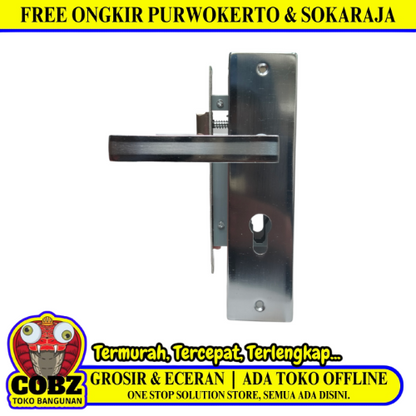 ISCO MU06 SN/CP Handle Door Lock Tarikan Handle Kunci Pintu Tanggung Set