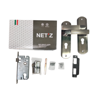 NET'Z 7030 SN / BN Handle Door Lock Tarikan Handle Kunci Pintu Tanggung Set