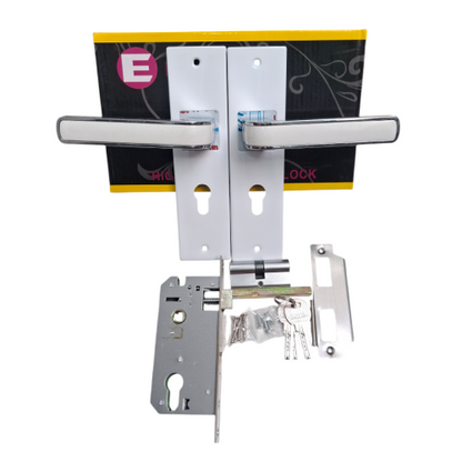 EIFFEL 888-1 CP/WT Handle Door Lock Tarikan Handle Kunci Pintu Tanggung Set