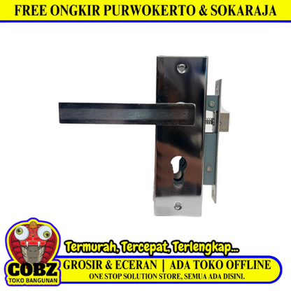 STALLION 16-S SN/CP Handle Door Lock Tarikan Handle Kunci Pintu Kecil Set