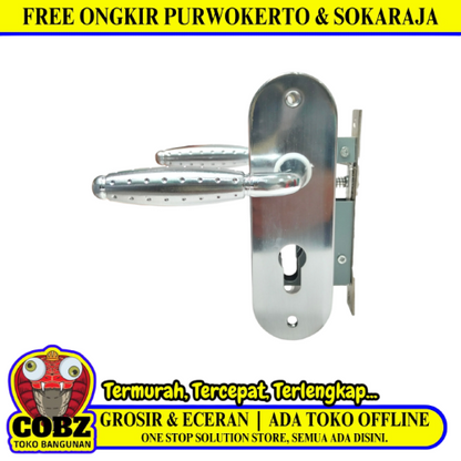 HARLOCK HLK - 180 SMALL SN / CP Handle Door Lock Tarikan Handle Kunci Pintu Kecil Set