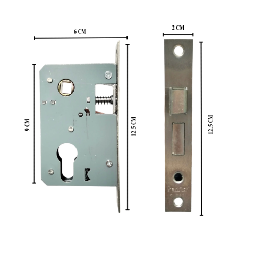 HARLOCK HLK - 180 SMALL SN / CP Handle Door Lock Tarikan Handle Kunci Pintu Kecil Set