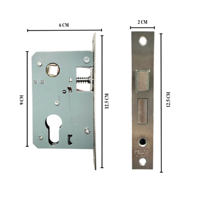 HARLOCK HLK - 180 SMALL SN / CP Handle Door Lock Tarikan Handle Kunci Pintu Kecil Set