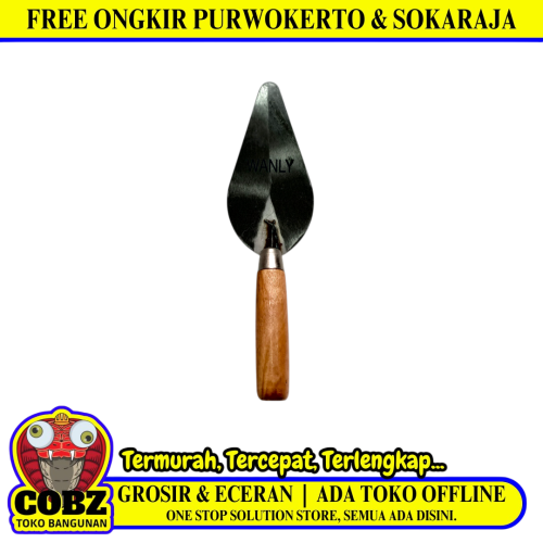 6 IN / WANLY Cetok Sendok Semen Acian Trowel Lancip Gagang Bahan