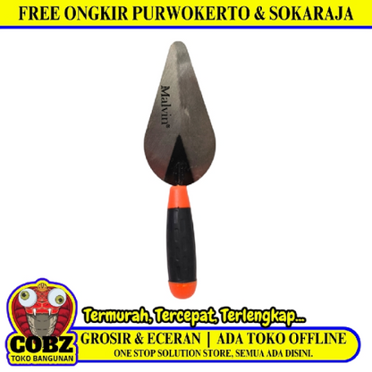 7 IN / MALVIN 02 Cetok Sendok Semen Acian Trowel Lancip Gagang Bahan