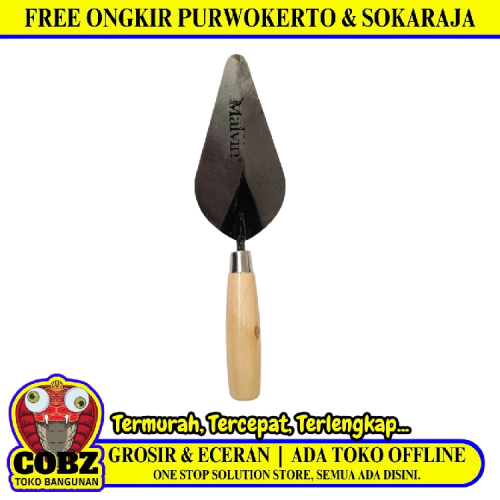6 IN / MALVIN 01 Cetok Sendok Semen Acian Trowel Lancip Gagang Bahan