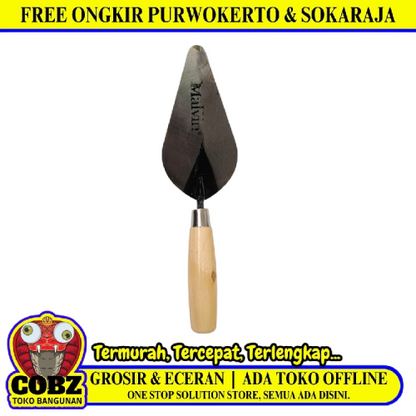 6 IN / MALVIN 01 Cetok Sendok Semen Acian Trowel Lancip Gagang Bahan