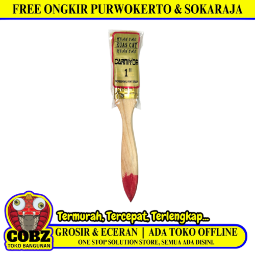 1 IN / CARNIVOR Kuas Cat Tembok Kayu Besi Air Acyrlic Paint Brush