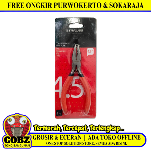 4 1/2 IN / STRAUSS Tang Kombinasi Kawat Kabel Combination Pliers