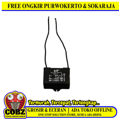 5 OHM / JP Kapasitor Pompa Air Mesin Cuci Mikro Kabel