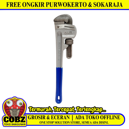 18 IN / CAMEL Kunci Pipa Ledeng Inggris Bago Adjustable Pipe Wrench