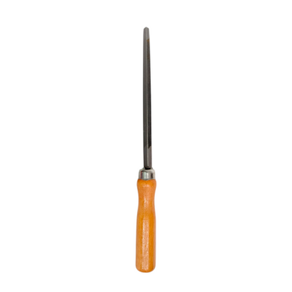 4 IN / YO-ZURI Kikir Besi Asah Needle Files Segitiga Gagang Bahan