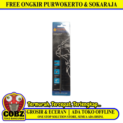 4 IN / TORA Mata Kikir Besi Asah Gergaji Needle Files Segitiga