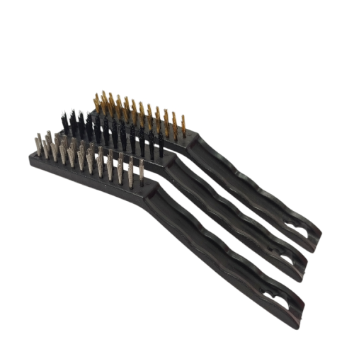 3 BARIS / MOLAR Sikat Kawat Bahan Pembersih Karat Gagang Plastik PVC