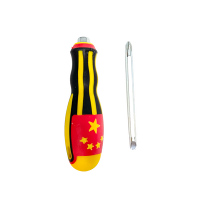 4 IN / F 7013 Obeng Screwdriver Two Way Bolak Balik Plus Minus 2 In 1 Gagang Bahan