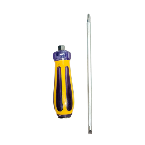 4 IN / COBZ Obeng Screwdriver Two Way Bolak Balik Plus Minus 2 In 1 Gagang Bahan