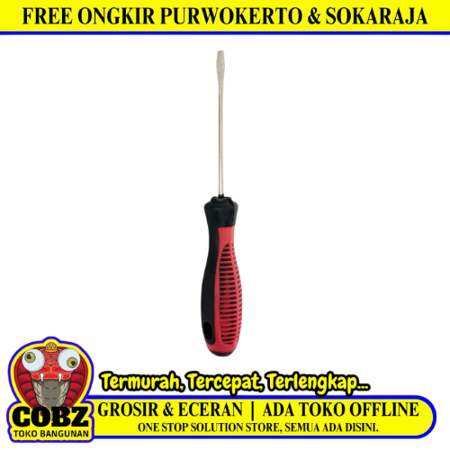 3 IN / COBZ Obeng Screwdriver One Way Minus Mini Gagang Bahan