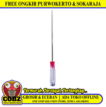 5 IN / GNT CRV Obeng Screwdriver One Way Plus Gagang Bahan