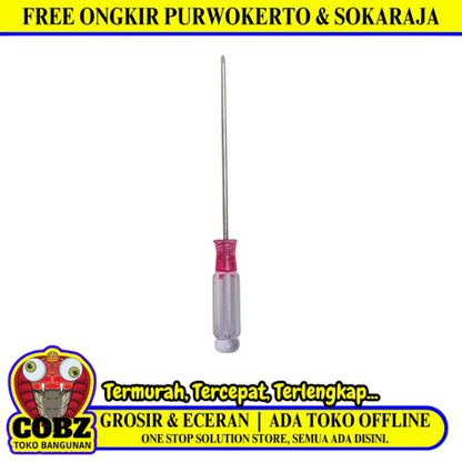 4 IN / GNT CRV Obeng Screwdriver One Way Plus Gagang Bahan