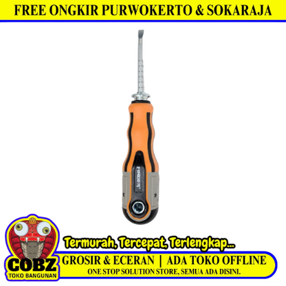 4 IN / FINDER Obeng Screwdriver Two Way Bolak Balik Plus Minus 2 In 1 Gagang Bahan