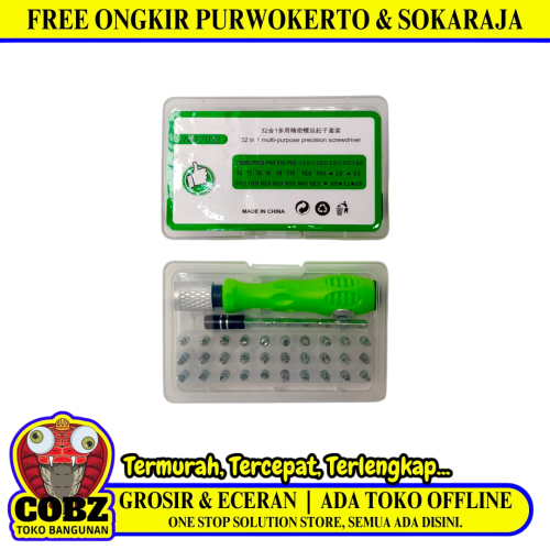 NO.7032 Obeng Reparasi Jam HP Komputer Kacamata 30 Pcs Set