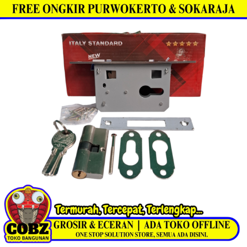 BINONCHE Slot Body Kunci Pintu Geser Lidah Mekar Sliding Door Set