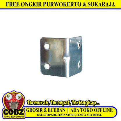 4 CM x 4 CM / TM Siku Rak L Shelf Brackets Penyangga Stainless