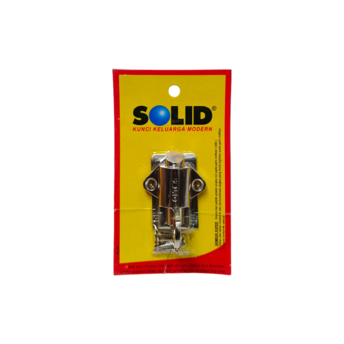 SOLID 613 B SN Rambuncis Handle Slot Grendel Kunci Jendela Kanan Stainless Silver