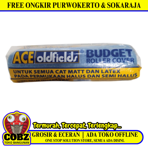 9 IN / ACE OLDFIELDS Refill Isi Kuas Busa Roll Cat Tembok Kayu Besi Besar