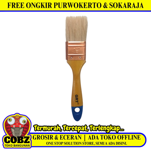1 1/2 IN / GRT Kuas Cat Tembok Kayu Besi Air Acyrlic Paint Brush