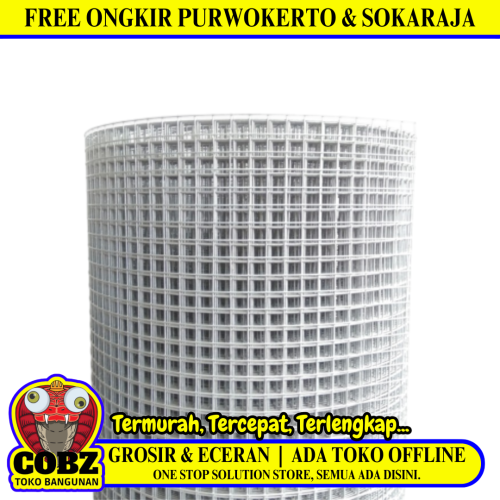 1/2 IN x 1/2 IN x 100 CM x 25 M / SAB Kawat Ram Loket Ayakan Pasir Galvanis Roll