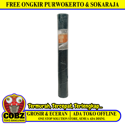 1/2 IN x 1/2 IN x 90 CM x 10 M / ZEUZ Kawat Ram Loket Ayakan Pasir Plastik PVC Roll