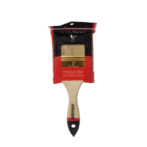3 IN / STRAUSS Kuas Cat Tembok Kayu Besi Air Acyrlic Paint Brush